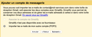configuration compte mail dans gmail etape 5